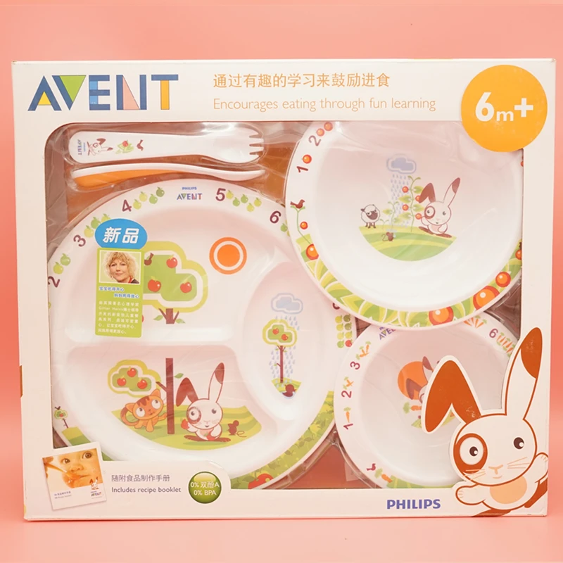 Avent Baby/малыш/дети столовые приборы чашки-тарелки набор 6 м+/12 м