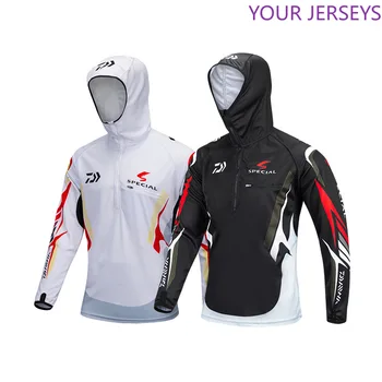 

DAIWA 2020 New Brand Fishing Clothing Men Professional Fishing Shirts Long Sleeve Breathable Quick Dry Shirt 2 Colors 5 Size