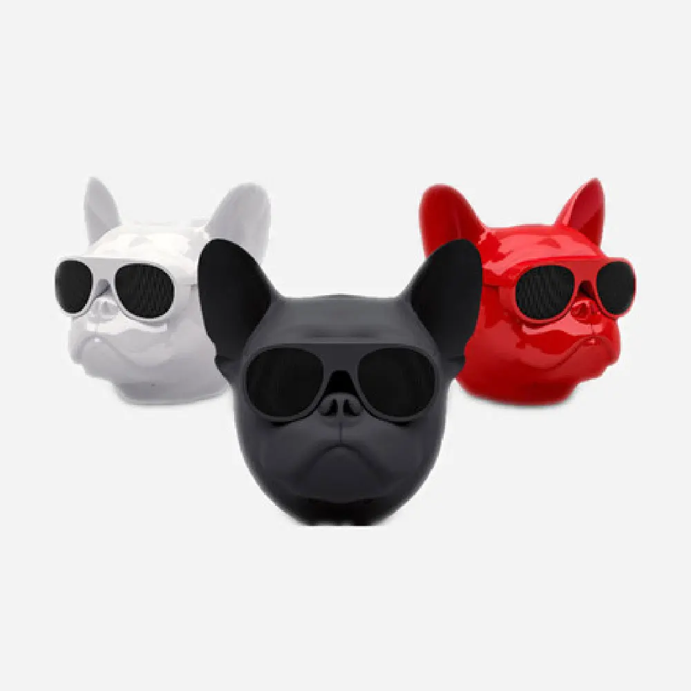 Беспроводная Bluetooth Колонка в виде головы собаки глубокий бас бульдог громкий