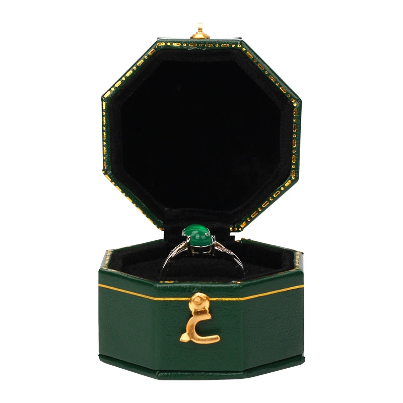 

2020 New Dark Green Several Color Fashion Jewelry Ring Box For Marriage Proposal Anniversary Festival For Exquisite Fomale