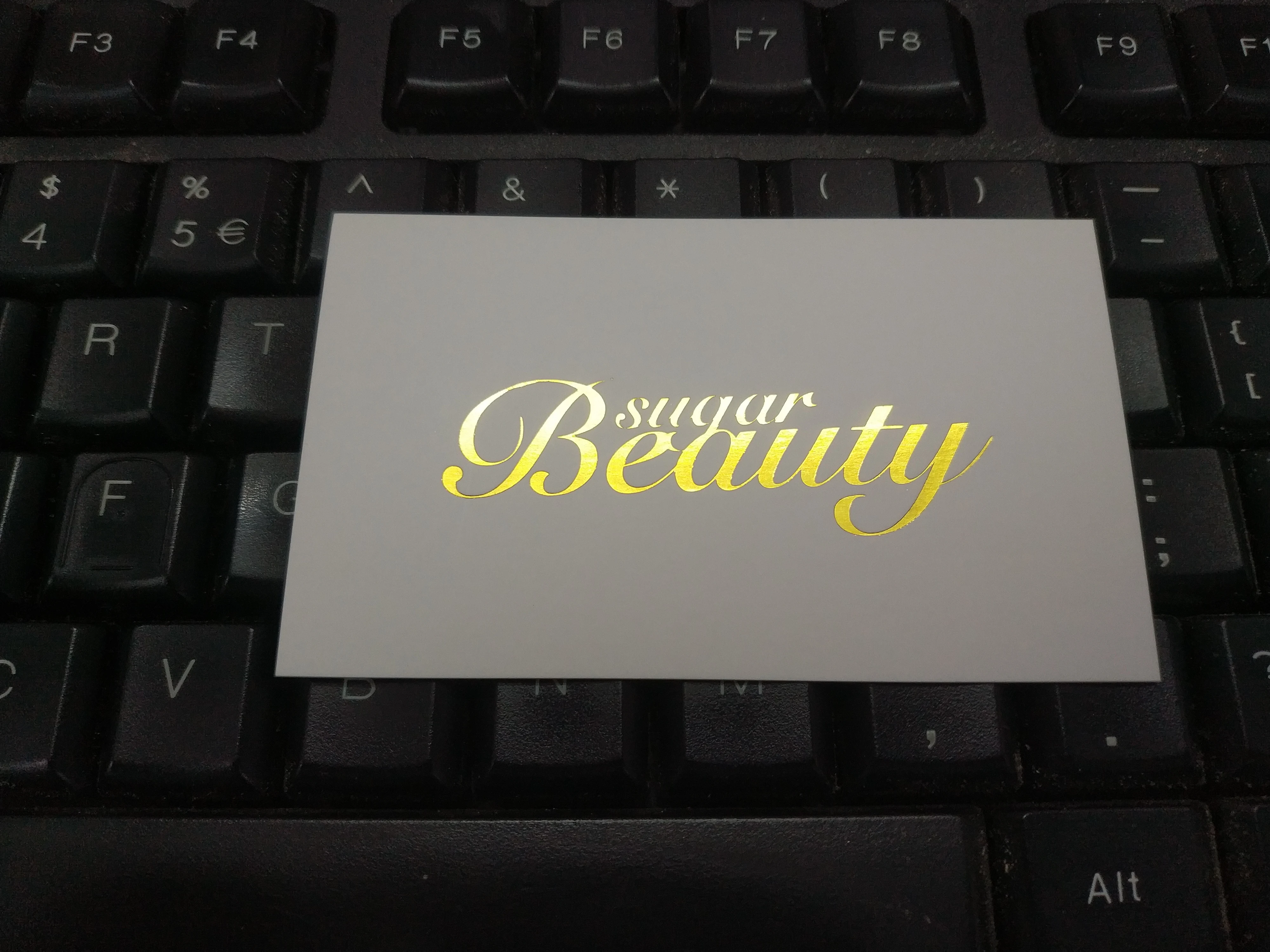 Business Cards Gold foil hot stamping Surface laminated matte 300g business cards