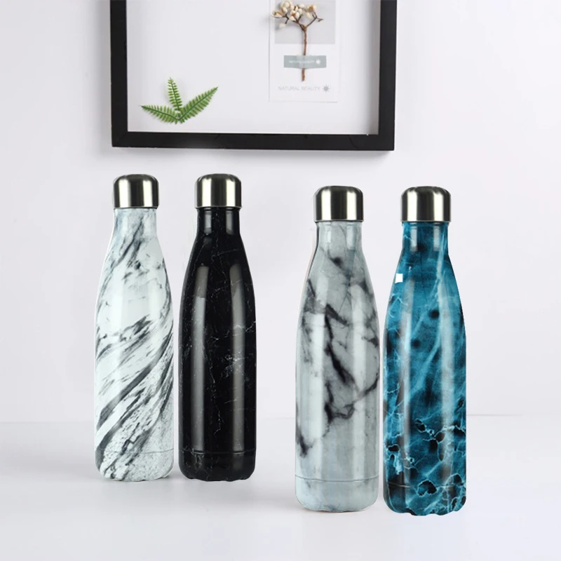 500 мл креативный вакуумный термос из нержавеющей стали с мраморной большой