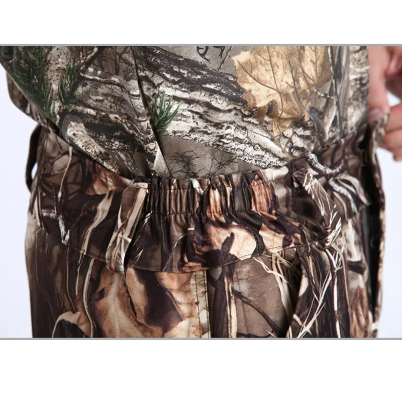 Мужские Bionic Камуфляж ghillie Костюмы Reed камуфляж одежда Охота Военная куртка брюки