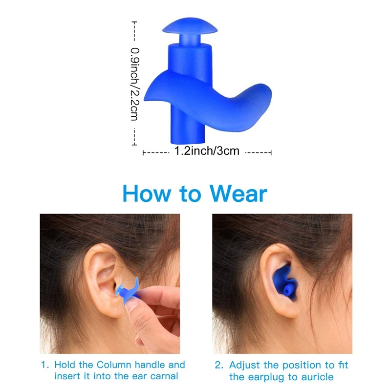 1 Pair Swimming Earplugs Soft Silicone For KIds Adults Showering Bathing Snorkeling Surfing Waterproof Anti-noise Swim Ear Plugs silicone earplugs swimming ear protector