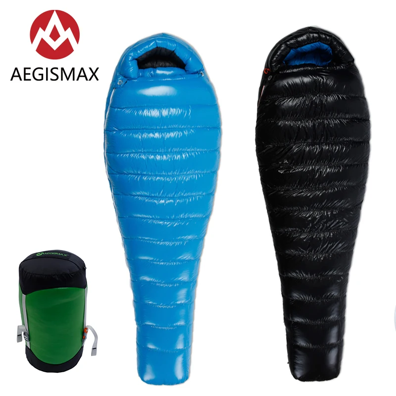 Спальный мешок AEGISMAX с гусиным пухом для взрослых Ультралегкая уличная палатка