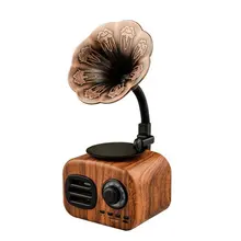 Retro Wireless Speaker Creative Gift Mini Outdoor Subwoofer Mobile Phone Radio Phonograph Card Audio