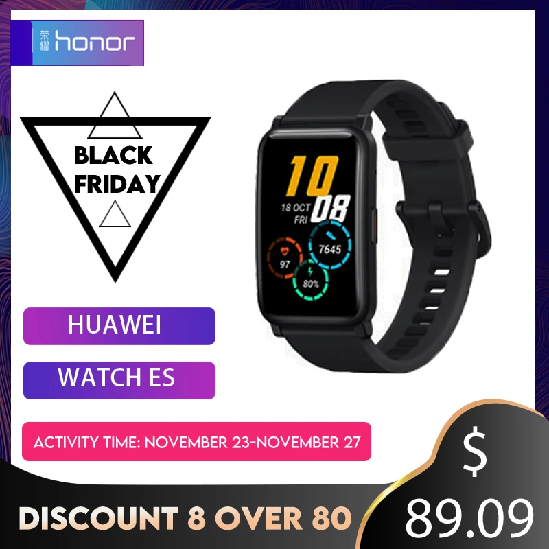 

New Honor Watch ES Global Version Multi-language 1.64'' AMOLED Touch Display Heart Rate Monitoring Blood Oxygen 5ATM SmartWatch