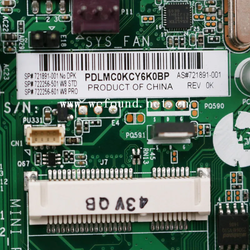 Рабочая настольная материнская плата для 110 721891-001 A6-5200 AMD ITX DC полностью протестирована