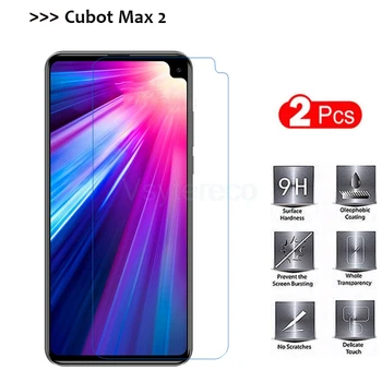 Перейти на Алиэкспресс и купить 2 шт закаленное стекло для Cubot Max 2 6,8 дюйм9 H Закаленное ультра-тонкое стекло протектор экрана для Cubot Max 2 Защитная пленка для телефона