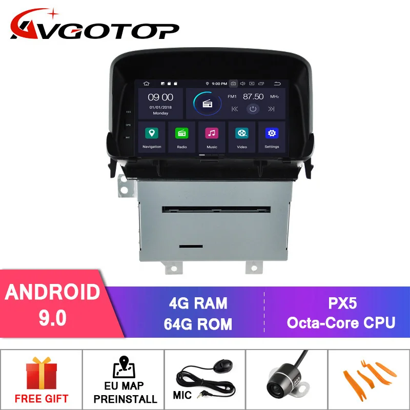 Sale AVGOTOP Android 9.0 4GB+64GB CAR DVD PLAYER for OPEL MOKKA IPS HD Screen NAVIGATION 1