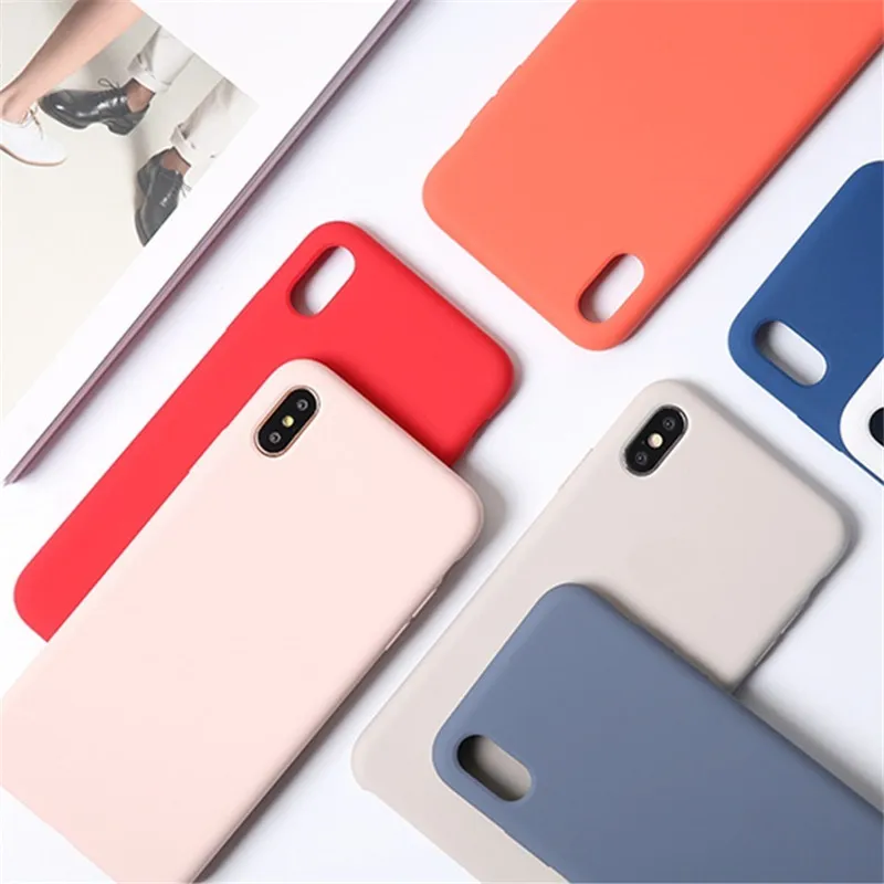 

Luxury Silicone Case For iphone 6S 6 7 8 Plus 11 Pro X XS MAX XR Case on Apple iphone 7 8 plus X 10 Cover case Official Original