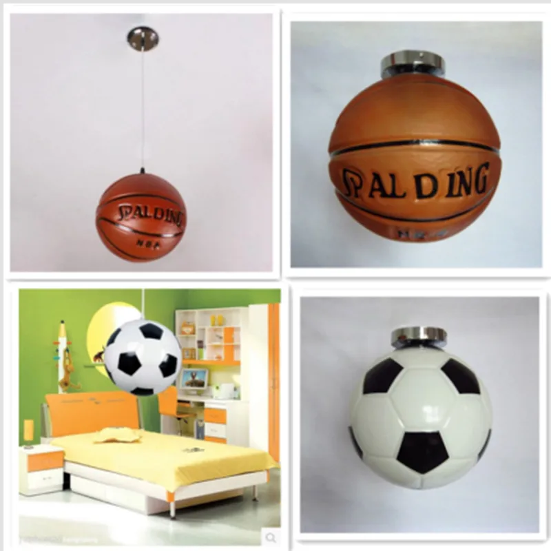 

Modern Minimalist Basketball Football Chandelier Ceiling Lamp Creative CHILDREN'S Room Lamps Boy Room Bedroom Lamp