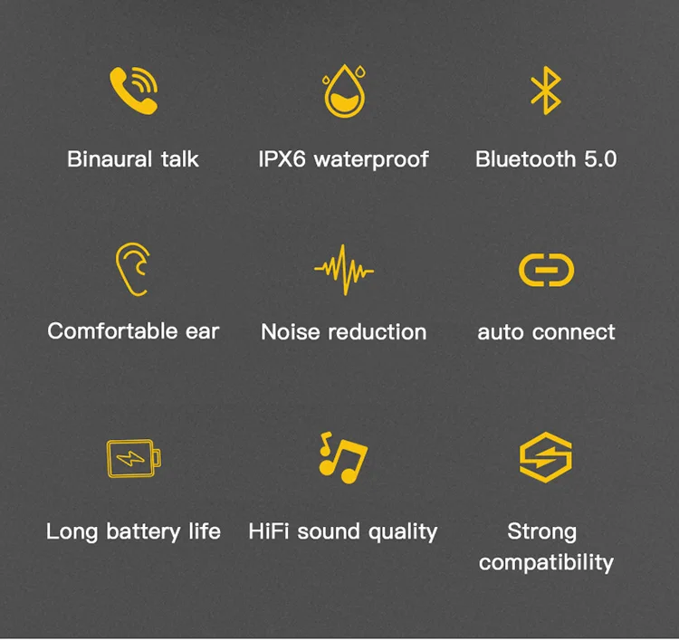 Беспроводные наушники Sylas TWS Bluetooth 5 0 с шумоподавлением стерео бас