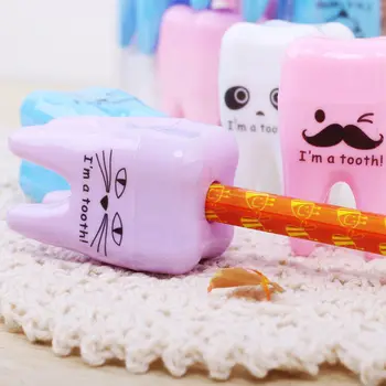 

3PCS Lovely Unique Cute Tooth Teeth Pencil Sharpener School Kid's children Favorite Beautiful stationary dental clinic gift