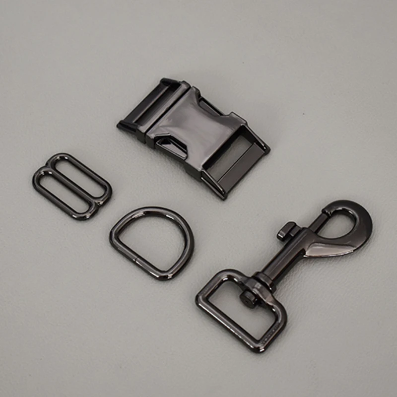 

50 Sets 25mm DIY Dog collar Straps Bags Belts Accessories Adjuster Slider For 1 Inch(25mm) Webbing High Quality Plated Metal