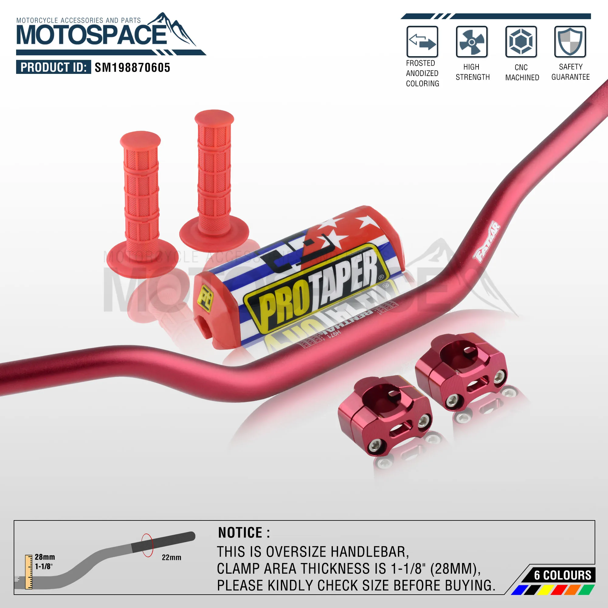 Руль для Pro Taper Pack Bar 1-1/" Renthal Fatbar Колодки Ручки Pit Pro Racing Dirt Pit Bike мотоцикл с адаптер cnc