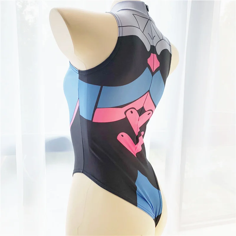 Женское милое трико для косплея D.va с высоким вырезом женское нижнее белье