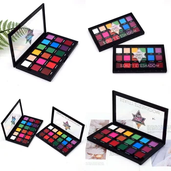 

18 Shades Neon Eye Shadow Palette Powder Pigmente Matte Makeup Beauty Color
