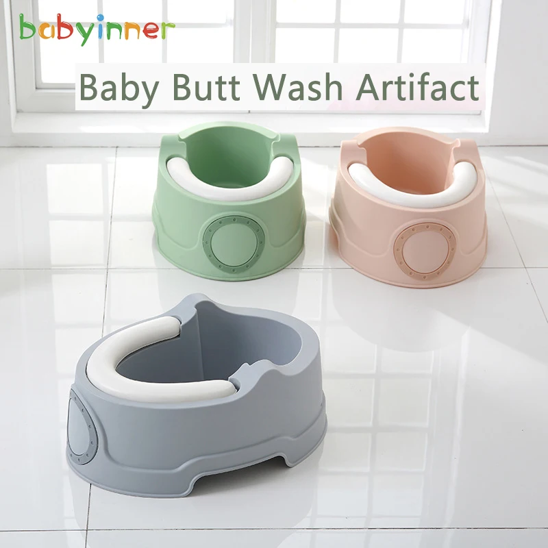 

Baby Bath Tub Butt Wash Artifact Baby Butt Washbasin Deepened Sink Newborn Wash Bathtub with Soft Cushion
