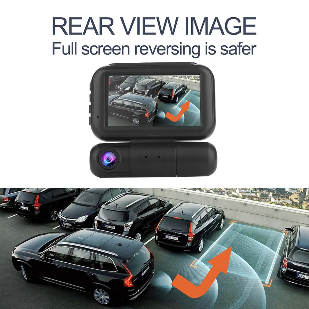 Vehemo ADAS Dash Cam " Автомобильный видеорегистратор ночного видения DVR вождения 1080P Full HD двойной объектив g-сенсор вождения рекордер камера