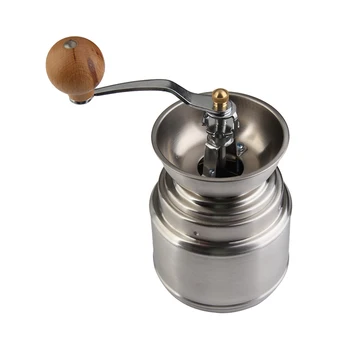 

Portable Stainless Steel Hand Manual Coffee Grinder Handmade Bean Pepper Spice Burr Mill Kitchen Grinding Tool for Home Use