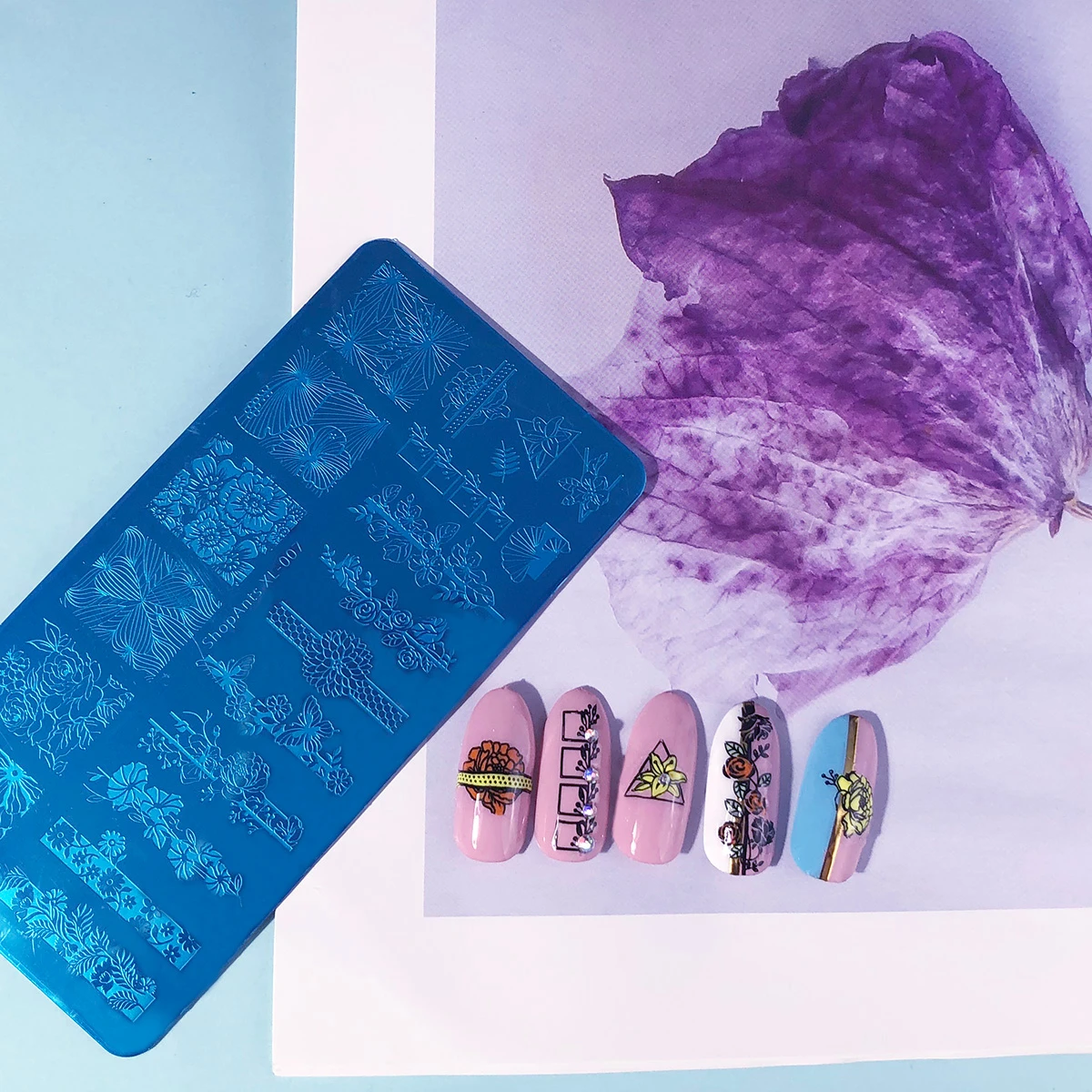 BEAUTYBIGBANG 6*12 см Геометрические линии волнистые изображения прямоугольные тарелки из нержавеющей стали для ногтей печатные трафареты для дизайна ногтей