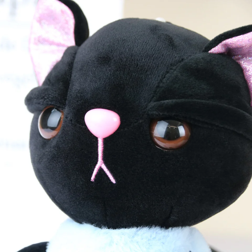 New Creative Plush Toy Black Cat Doll Cartoon Doll Short Plush Unisex Toys for Children Anime Plush Short Plush Birthday Gifts