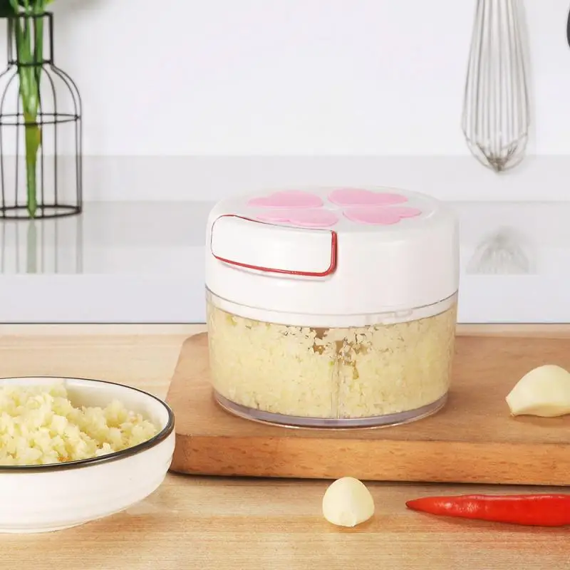 3 Colors Manual Garlic Puller Home Kitchen Mini Garlic Grinder Food Chopped Meat Fruit And Vegetable Pressure Pound Garlic Mixer