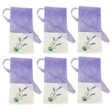 6 шт. пакетиков с цветочным принтом Портативный Легкий Лаванда духи-саше мешок для семян сухие цветы хранения