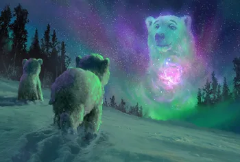 

JMINE Div 5D northern lights bear tree Full Diamond Painting cross stitch kits art High Quality Animal 3D paint by diamonds