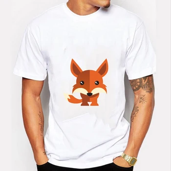 

Men Casual Summer Fox Printed Tshirt Plus Size XS-4XL Short Sleeve T Shirt Men's Tops Tees O Neck Short Sleeve Loose T-shirt