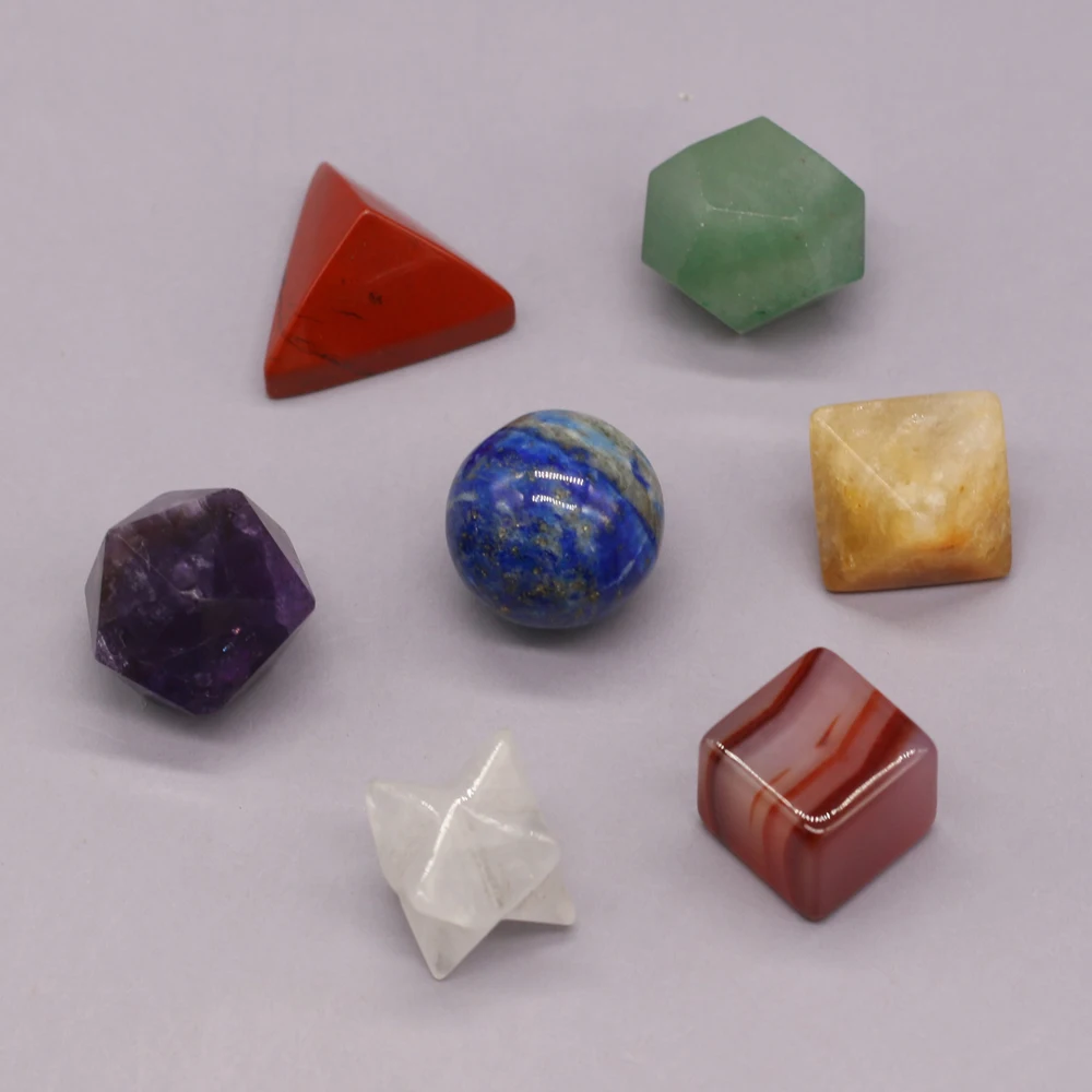 새로운 크리스탈 Merkaba 자연석 Merkabas Wiccan Reiki 치유 차크라 보석 동상 DIY 쥬얼리 홈 인테리어 선물 7PCS 수집