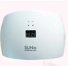 Розовый SUN 9S инструменты для ногтевого дизайна 24 Вт УФ светодиодный гель для всех гелей белый свет лампа для ногтей светотерапия машина для солнечных лучей с фабрики - Цвет: Розовый