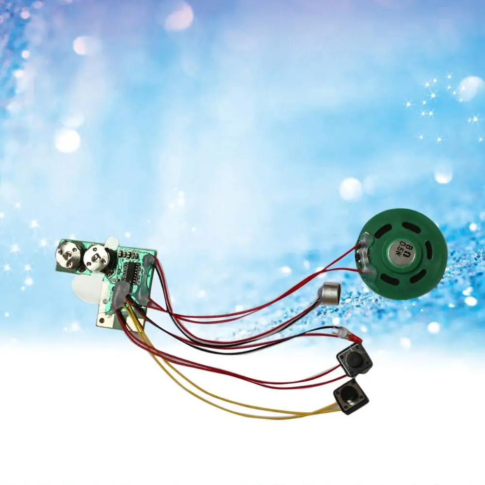 

Kid Adult Sound Recordable Voice Module With speaker microphone and buttonFor Greeting Card Music Sound Talk Chip Musical Gift