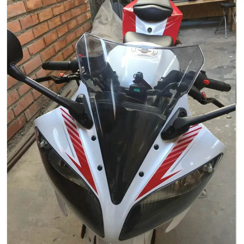 Ветер экран для Yamaha YZF-R15 YZF R15 R 15 ветер экран дефлекторы лобовое стекло дым иридий - Цвет: Transparent