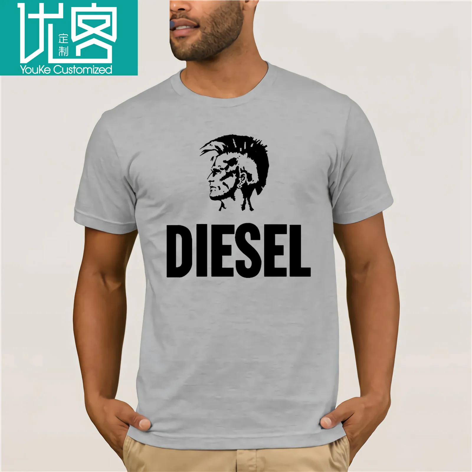 

2019 NEW Men-s-Diesel-t-shirt-Print-100-cotton-Euro-Size-S-3xl-Unique-Loose-Casual-Spring top tee