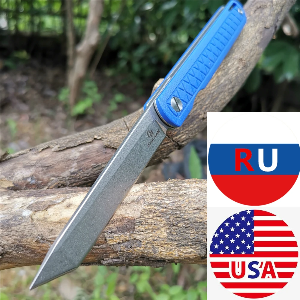 Складной нож G10 с окаменевшей рыбой карманный шарикоподшипник KnivesD2 лезвие для