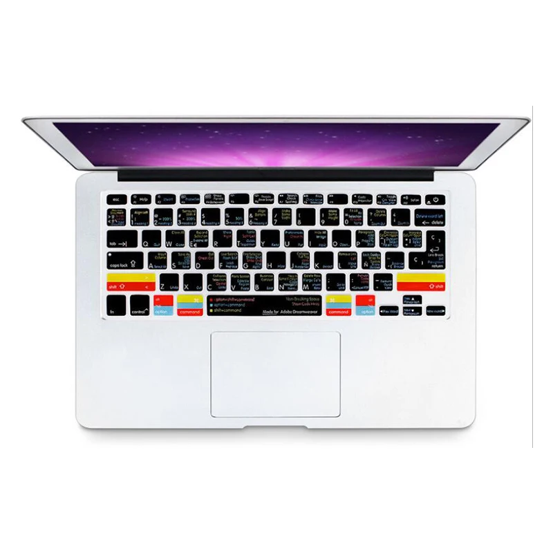 Силиконовый чехол для клавиатуры Illustrator AI с испанскими клавишами защитный Mac Air Pro