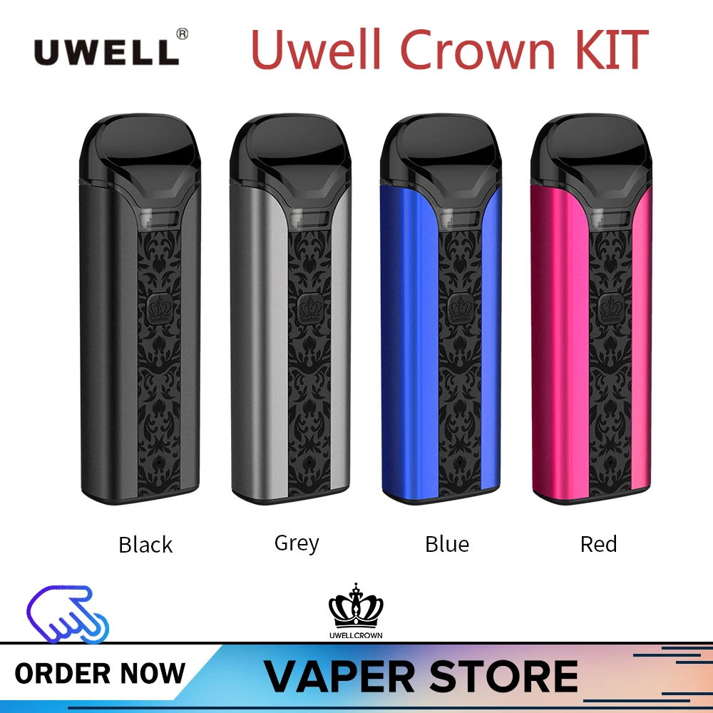 Оригинальная электронная сигарета Uwell Crown Pod набор для вейпа с емкостью 3 мл