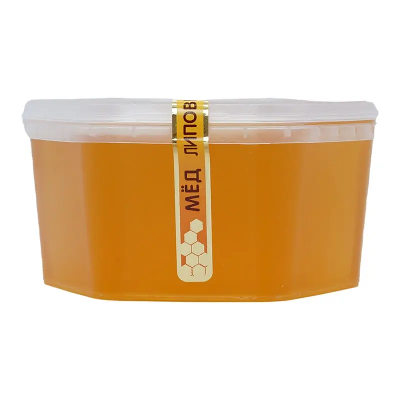 Honey Bashkir natural lime Bashkir honey 500 grams plastic jar linden Sweets Food Altai