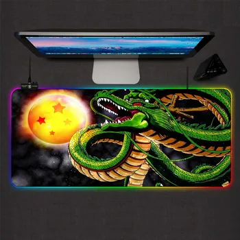 

Mairuige Anime Mouse Pad Dragon Ball Dragon RGB Large Game Player Backlight LED Computer Notebook Office Keyboard Pad Desk Mat