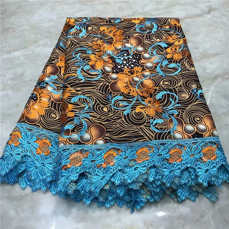 Новая Венди гипюровая кружевная ткань с вышивкой высокого качества восковая кружевная ткань со шнуром африканская восковая кружевная ткань для платья WD102804