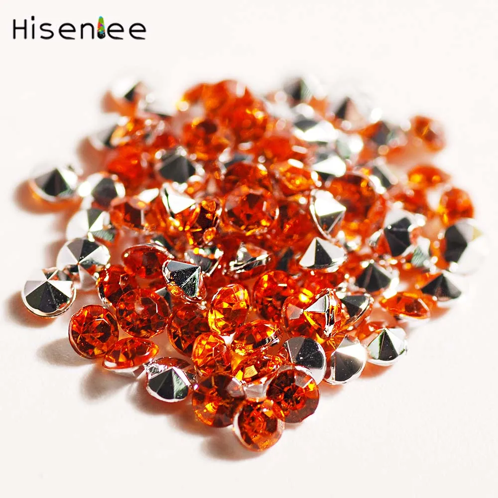 1000pcs / Pack 1.5mm New High Quality Color Micro Zircon Resin Shiny Crystal Rhinestone 3D Charm DIY Nail Jewelry Decoration - Цвет: Orange yellow