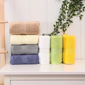 

7Colors Pure Cotton Super Absorbent Large Towels Bathroom 70*140 Thick Soft Bathroom Towels Comfortable Beach Towels