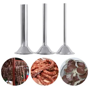 

3pcs/set 22.3cm Stainless Steel Manual Sausage Stuffer Stuffing Filling Tubes