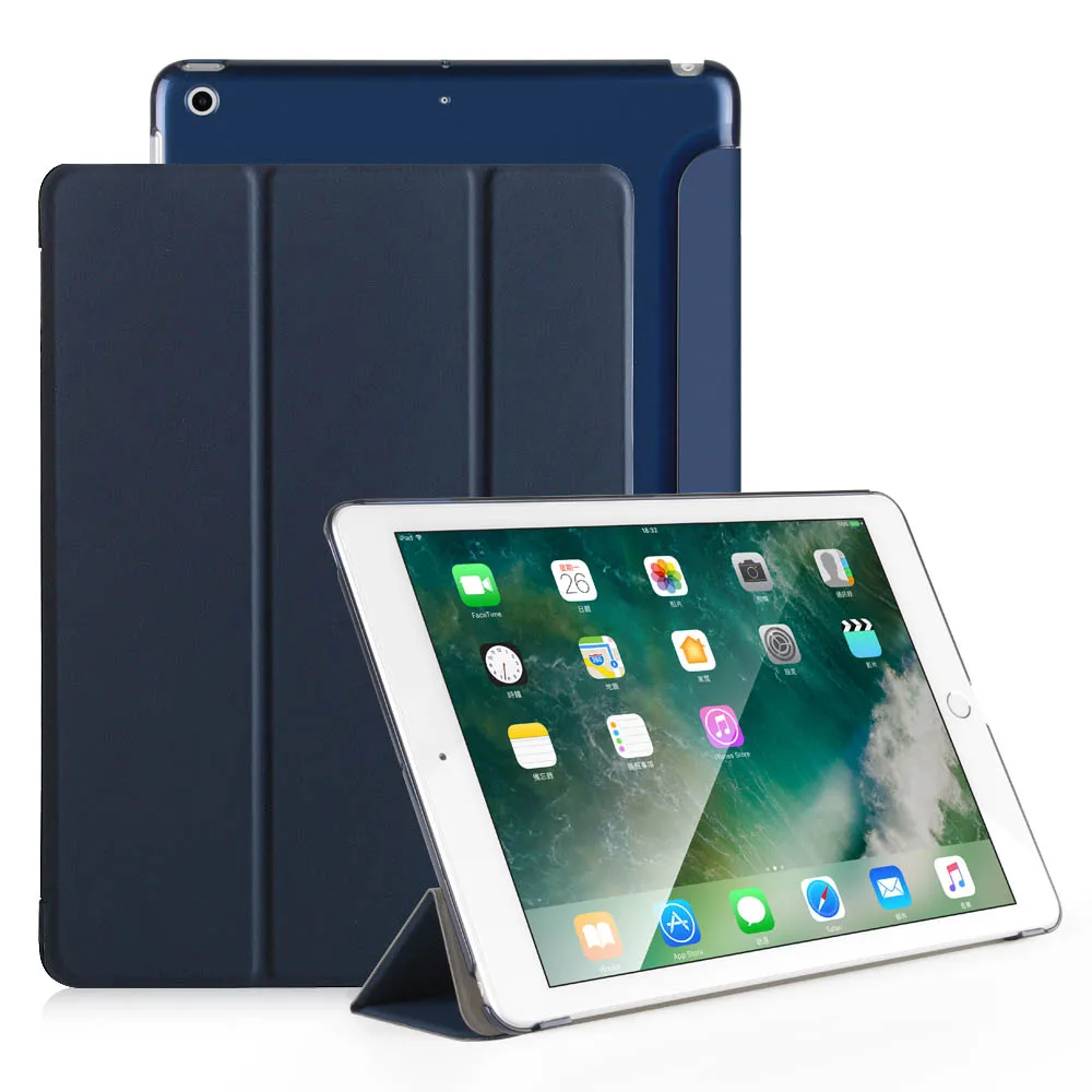 Кожаный чехол для ipad 10,2, смарт-чехол для ipad 10,2, чехол с откидной подставкой, чехол для ipad 7го поколения, A2197 - Цвет: Deep Blue