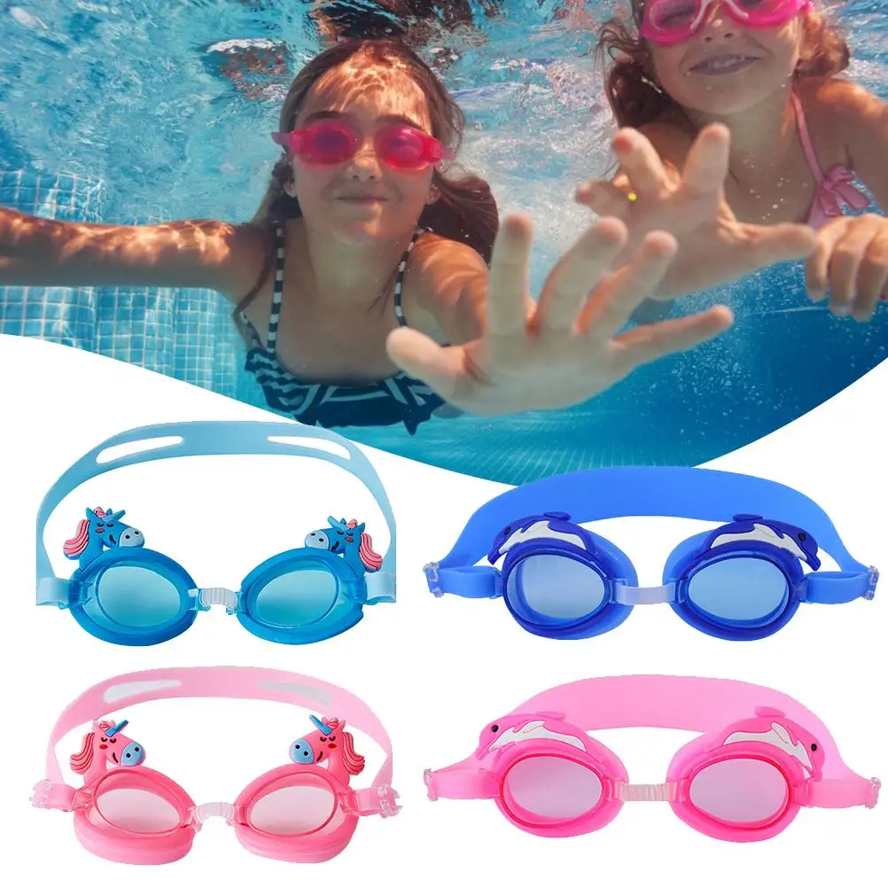 Adjust Boys Children Kids Swim Glasses Anti-Fog Pool Swimming Goggles 