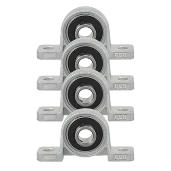 

4Pcs KP08 Pillow Block Mounted Ball Bearing (Diameter 8mm Bore) Zinc Alloy Pillow Block Bearing
