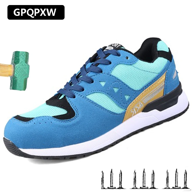 

Men's Safety Shoes Steel Toe Cap Construction Protective Footwear Lightweight 3D Shockproof Work Sneaker Shoes For Men