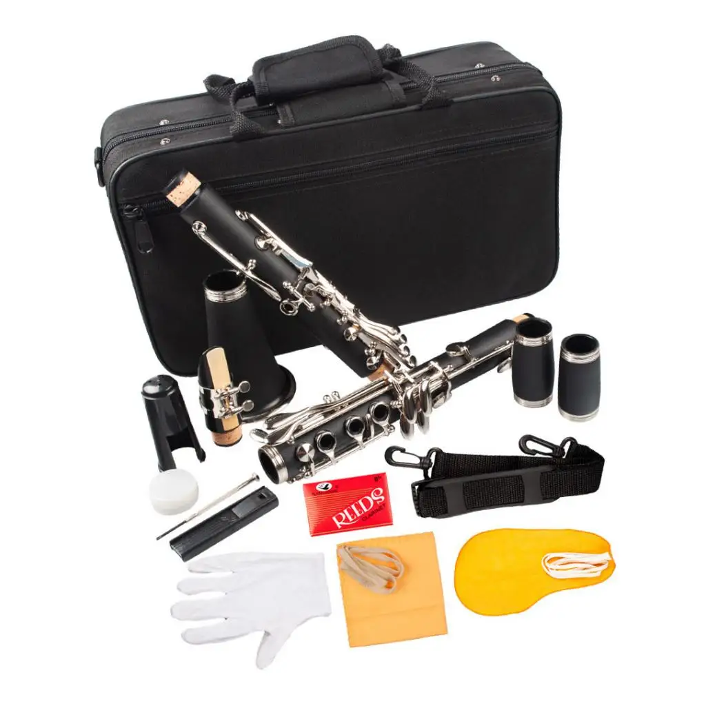 

Beginner Student Student B Clarinet Set With Case Mouthpiece Cleaning Cloth Gloves Strap Etc